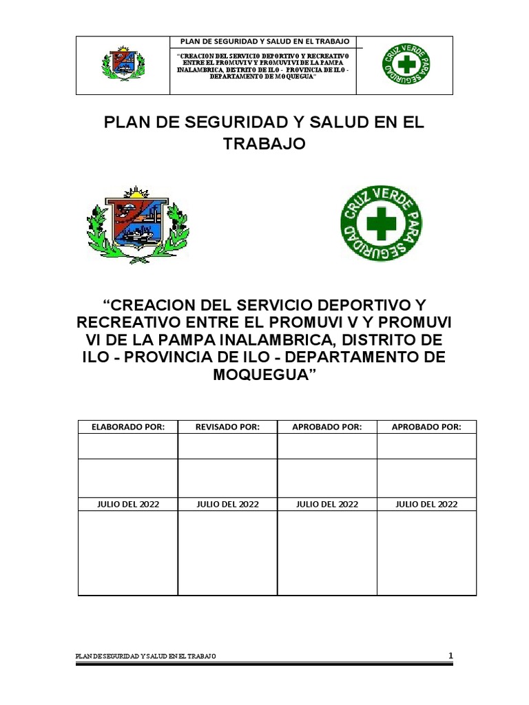 Plan de Seguridad y Salud en el Trabajo | PDF | Hormigón | Fundación ...