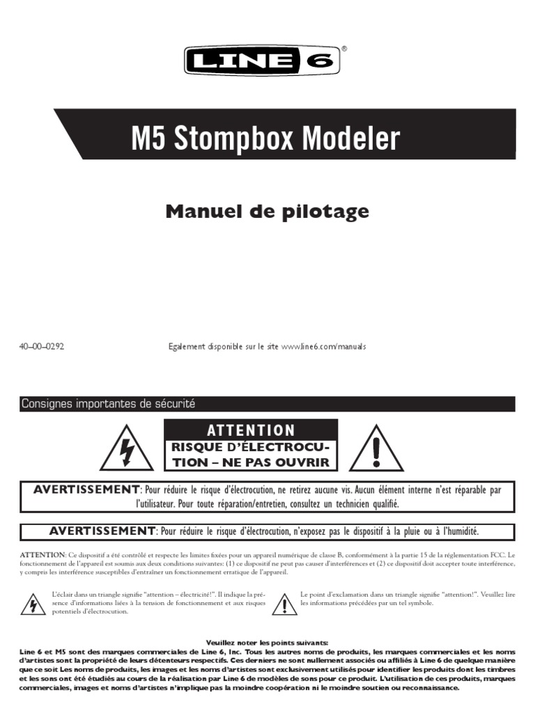 M5 Pilot's Guide - French (Rev A) | PDF | Prise électrique ...