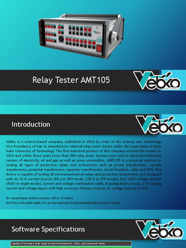 AMT105 Relay Tester PDF Transformer Relay