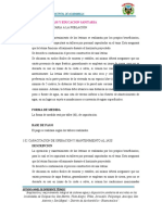 Especificaciones Tecnicas de Capacitacion Sanitaria