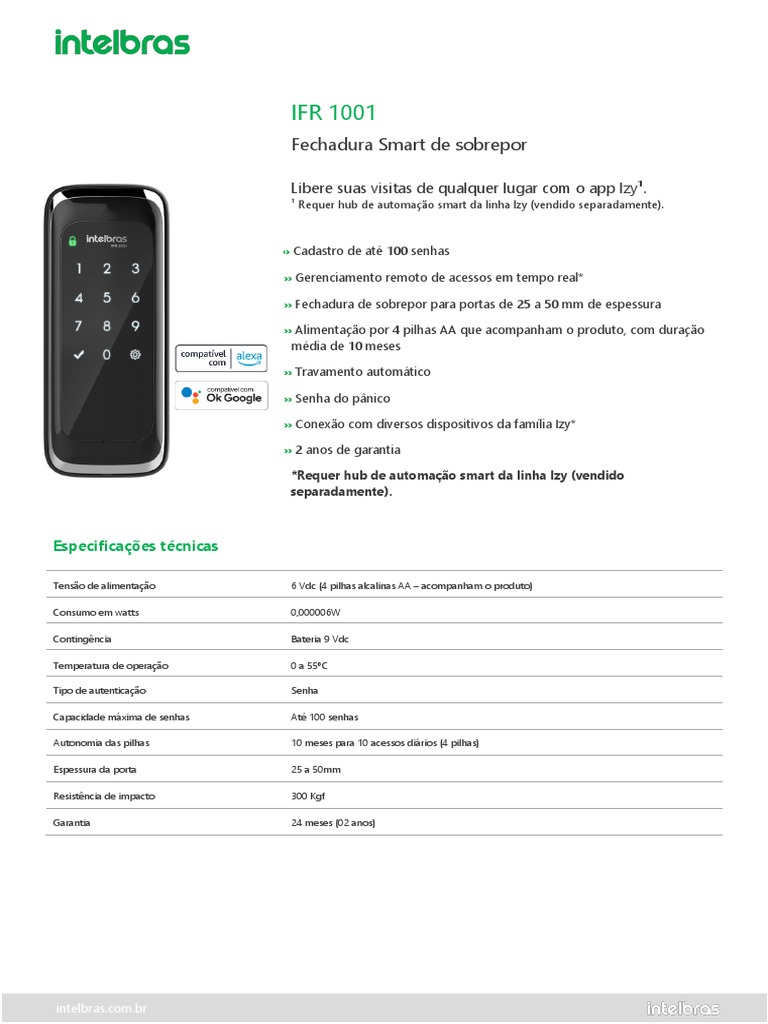Datasheet Ifr 1001 PT | PDF | Automação | Aplicativo para celular