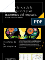 Importancia de la psicolingüística y trastornos del lenguaje