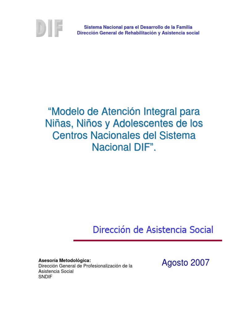 Manual Integral de Atención a Niños | PDF | Trabajo Social | Orfanato
