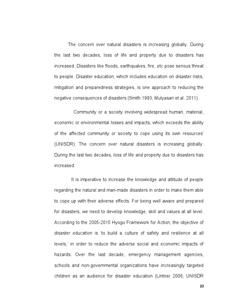 Disaster Education and Preparedness Strategies | PDF | Anxiety ...