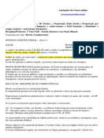 Constitucional - Saúde, Educação, Desporto, Emenda