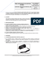 SSYMA-D12.01 Operación Del Dispositivo Portátil USB SC115 V6