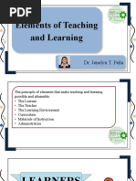 LESSON 2 Elements of Teaching and Learning