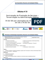 Oficina 31 Contratacao de Prestacao de Servicos