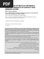 Part A-Methodologies For Testing and Accepting Compositions To Be Included in The Positive List of Compositions For Metallic Materials