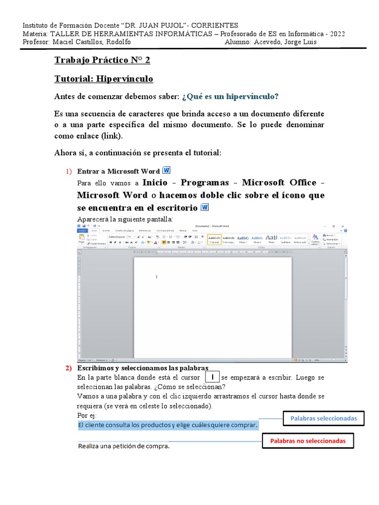 Tutorial Hipervínculo PDF Hipervínculo Maestros