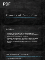 Elements of Curriculum