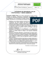 POLÍTICA INTEGRADA DE SEGURIDAD SSOMARC