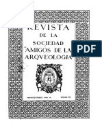 Revista de La Sociedad Amigos de La Arqueología Tomo IX 1938-41