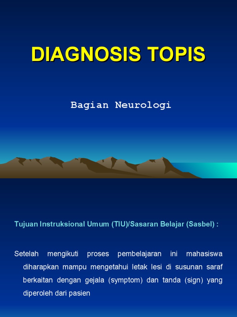 Diagnosis Topis dalam Neurologi | PDF