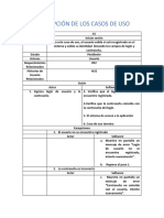 Descripción de Casos de Uso