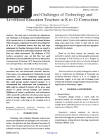 Adjustment and Challenges of Technology and Livelihood Education Teachers in K To 12 Curriculum