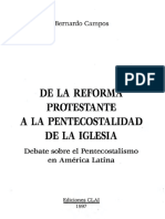 CAMPOS, Bernardo de La Reforma Protestante a La Pentecostalidad