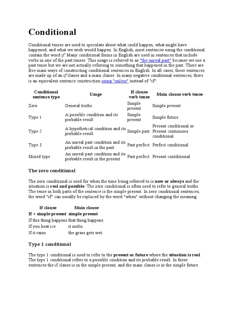 Conditional Sentences | PDF | Syntax | Semantics