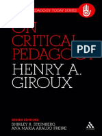 On Critical Pedagogy 