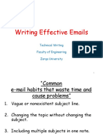 Effective Email Guidlines-Zarqa University PDF