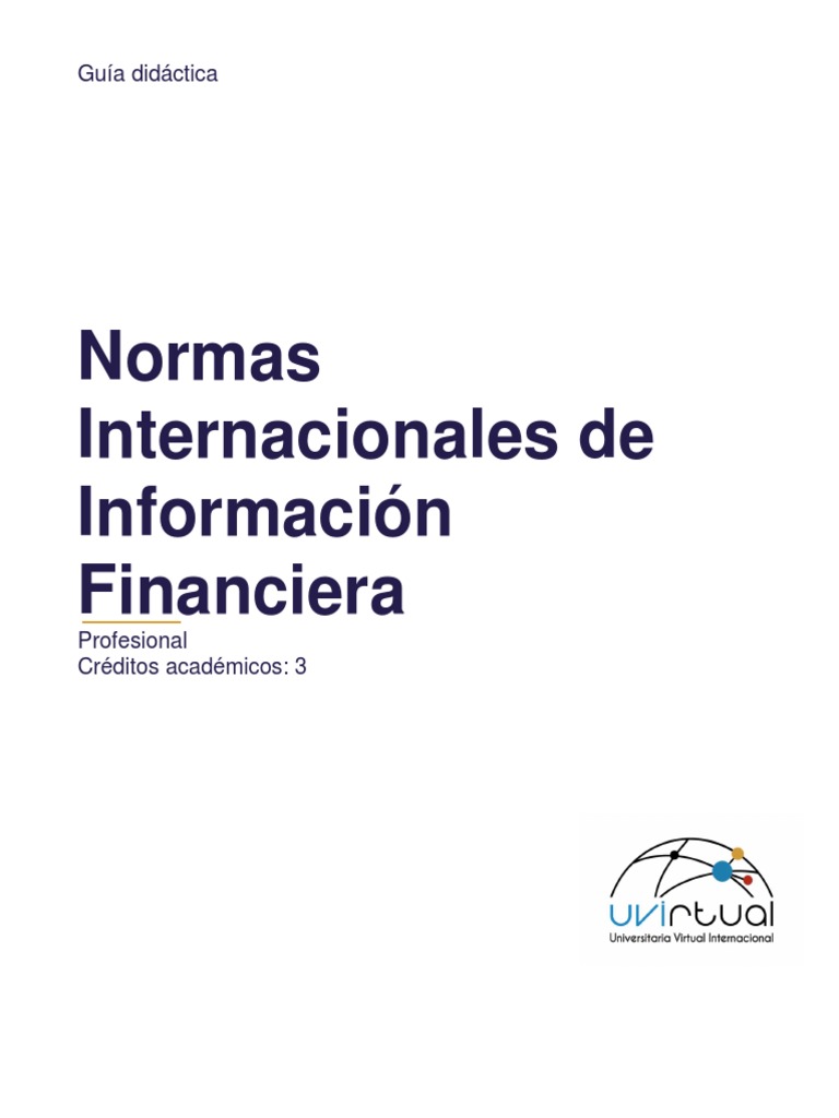 Normas Internacionales de Información Financiera | PDF | normas ...