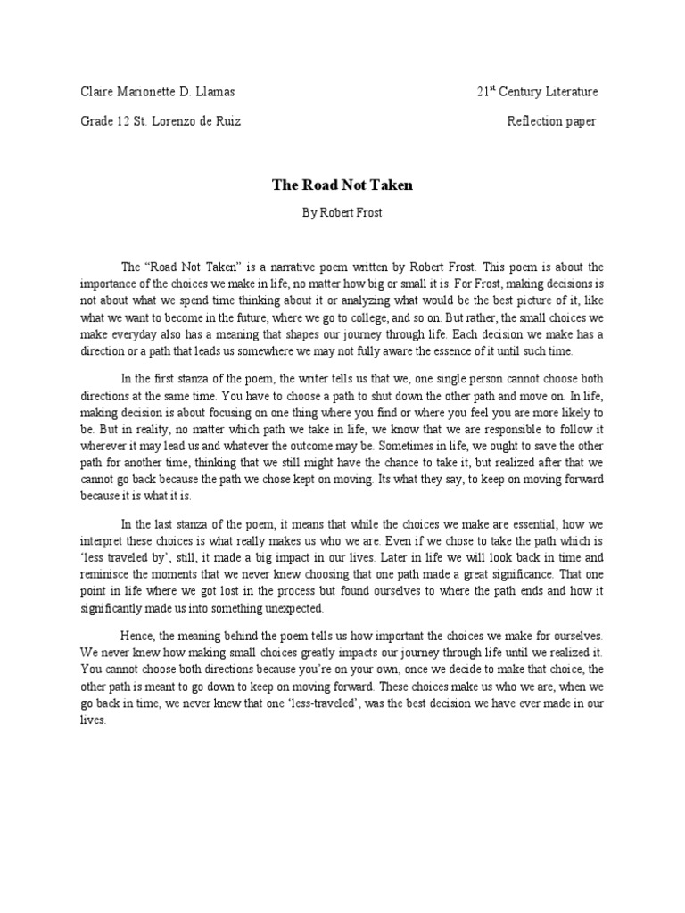 The Road Not Taken | PDF