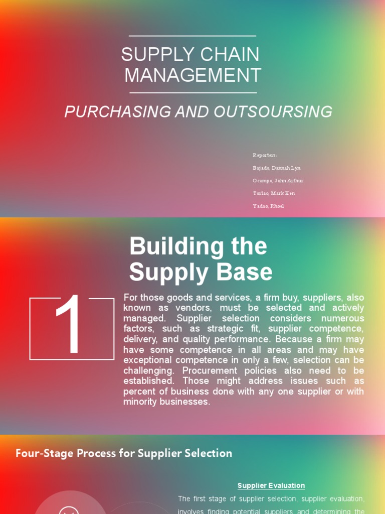 Supplier Selection in Supply Chain Management | PDF | Supply Chain ...