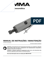 Manual Retifica Pneumatica Reta 1 4 22000rpm g1176 BR Gamma