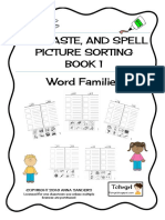 Cutand Paste Spell Phonics Picture Sorting Worksheet Word Families FREE