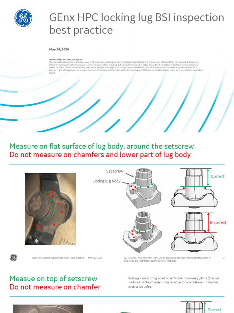 GEnx HPC Lug Body BSI Inspection Guide | PDF