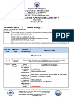 WEEKLY LEARNING PLAN General Biology 1 First Quarter Week 3