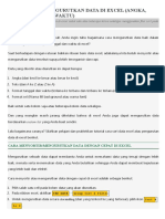 CARA MENGURUTKAN DATA DI EXCEL