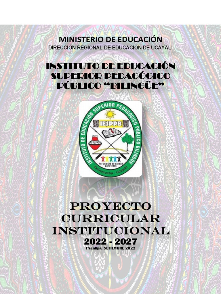 Proyecto Curricular Institucional 2022-2027 | PDF | Plan de estudios ...