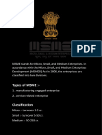 MSME Classification and Challenges
