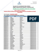 Liste Des Convoqués À L'écrit Ingénieur Génie Industriel