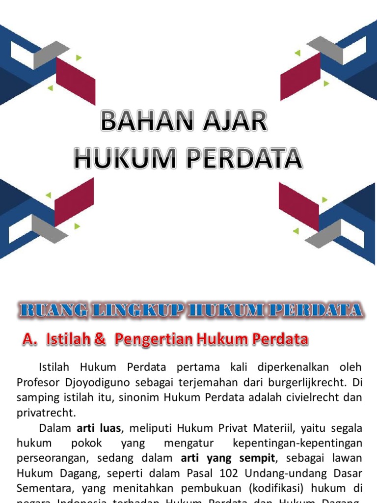 Hukum Perdata dan Dewasa Menurut KUHPerdata | PDF