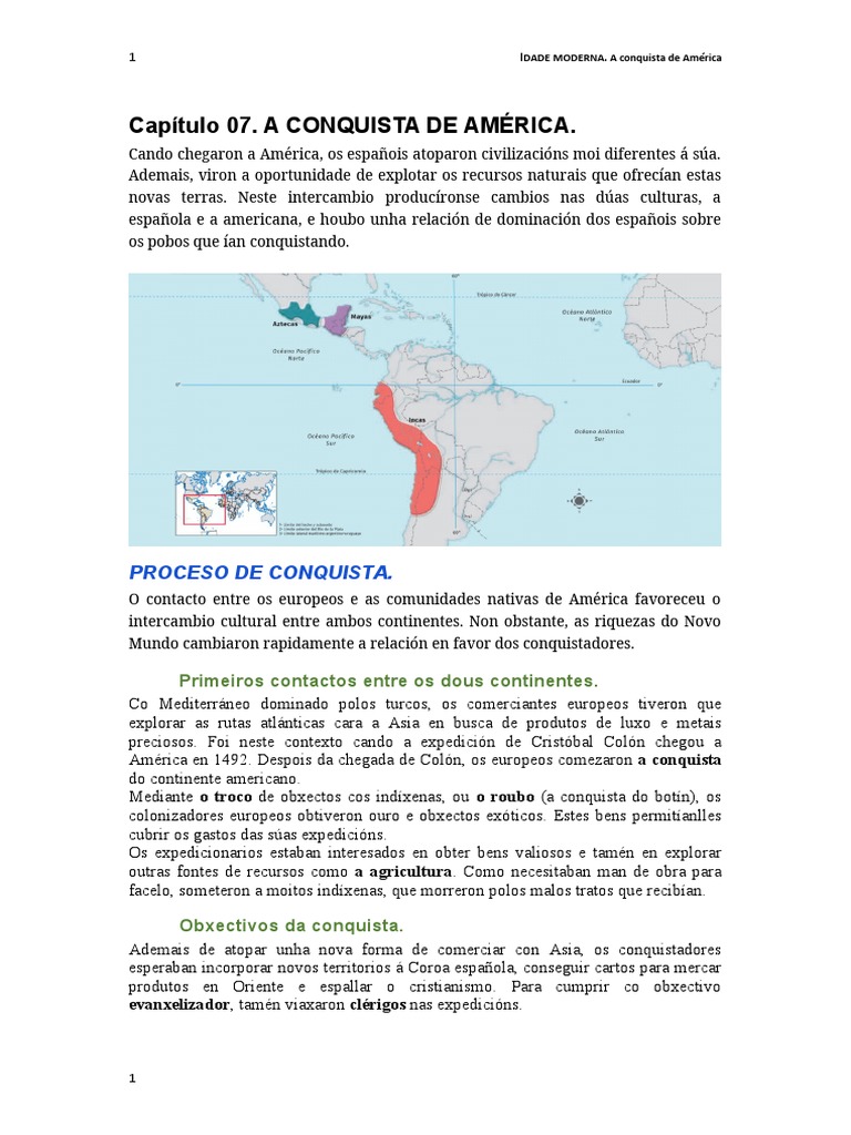 Capítulo 07. A CONQUISTA DE AMERICA | PDF