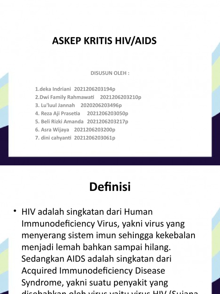 Askep Kritis Hiv Aids | PDF | Kesehatan Holistik
