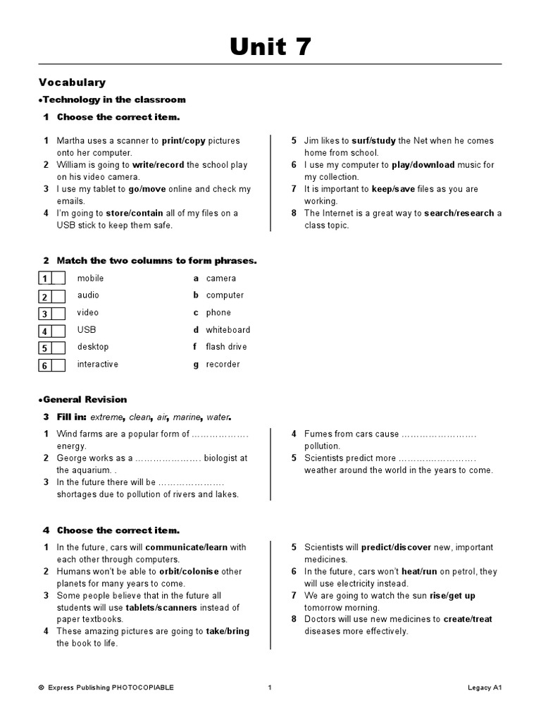 07 Legacy A1 Unit 7 Pdf Sun Solar System