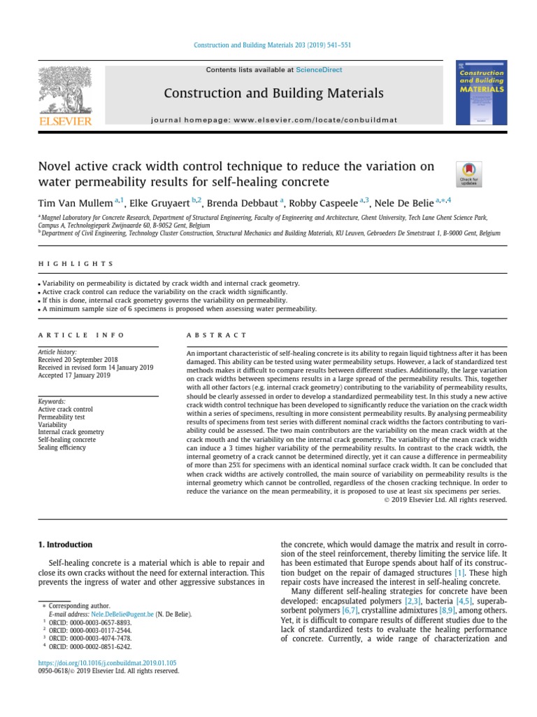 Novel Active Crack Width Control Technique To Reduce The Variation On ...