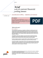 Amendments To IFRS Definition of A Business