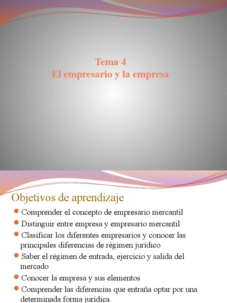 El empresario y su empresa mercantil | PDF | Business | Sociedad