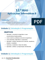 12o Ano Aplicações Informáticas B Introdução à Programação