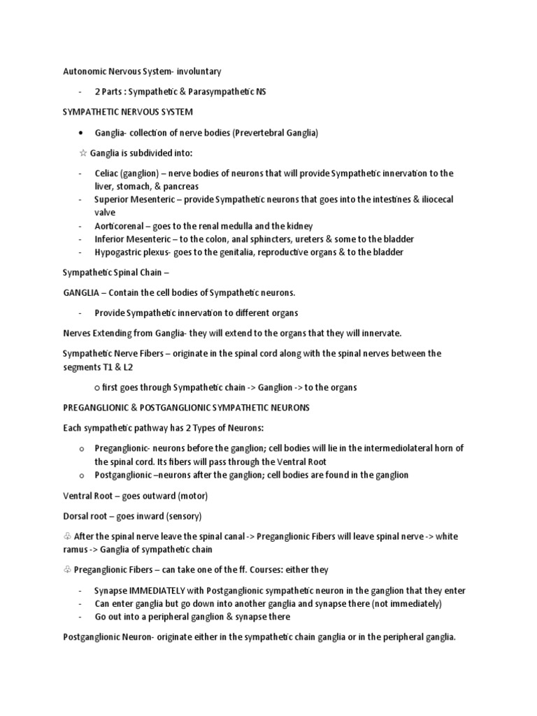AUTONOMIC Nervous System | PDF | Acetylcholine | Norepinephrine