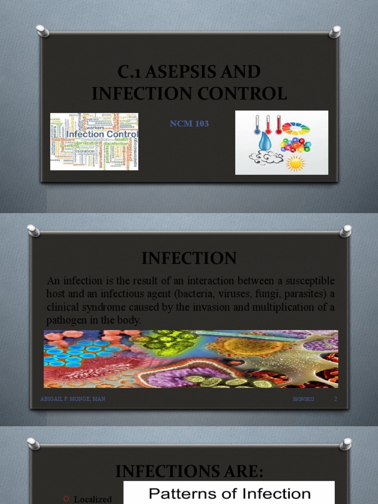 c.1 Asepsis and Infection Control | PDF | Infection | Hand Washing