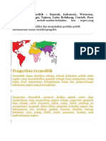 GEOPOLITIK PENGERTIAN