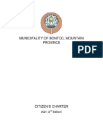 13 Citizen's Charter Bontoc Mountain Province 2021 2nd Edition