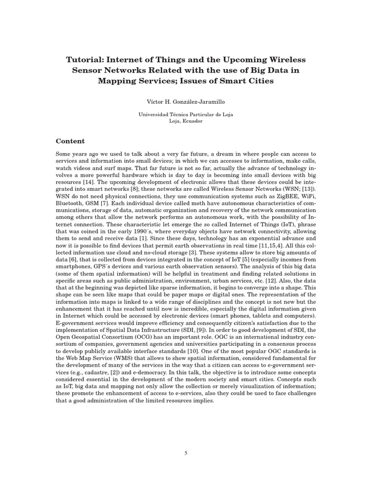 Tutorial - Internet of Things and The Upcoming Wireless Sensor Networks ...