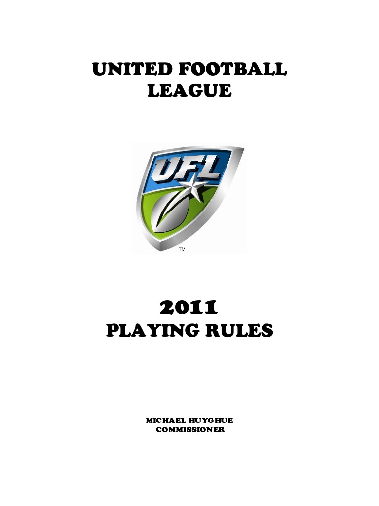 2011 Ufl Rulebook | PDF | Touchdown | Sport Variants
