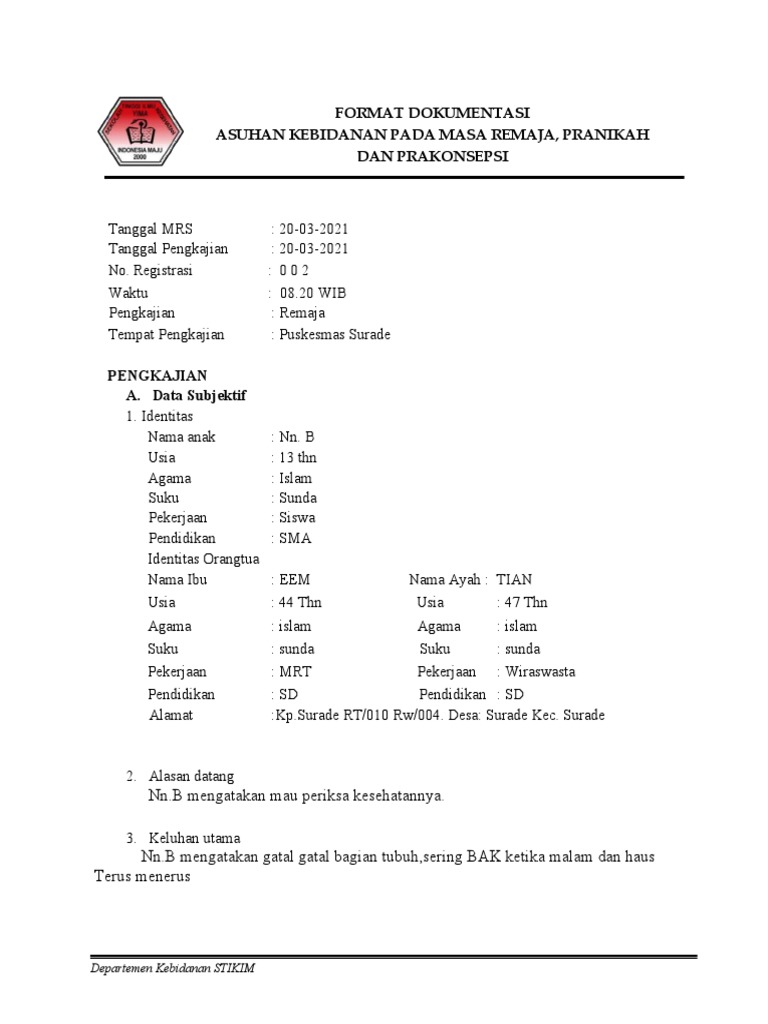 Format Soap Remaja Diabetes Pada Remaja Pdf